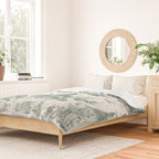 Vintage Green French Toile Landscape Duvet Cover Gallery Image 2