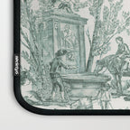 Vintage Green French Toile Landscape Laptop Sleeve Gallery Image 3