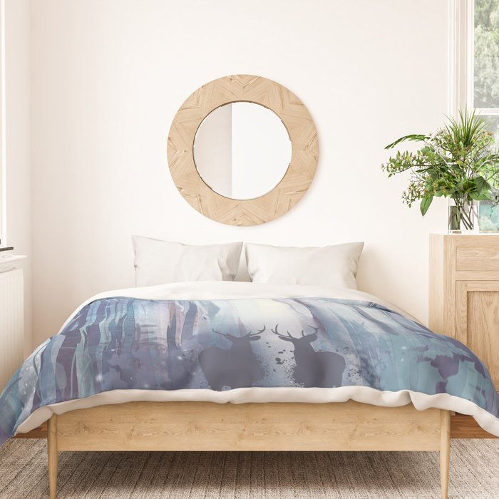 Under the tall forest trees I Duvet Cover Gallery Image 3
