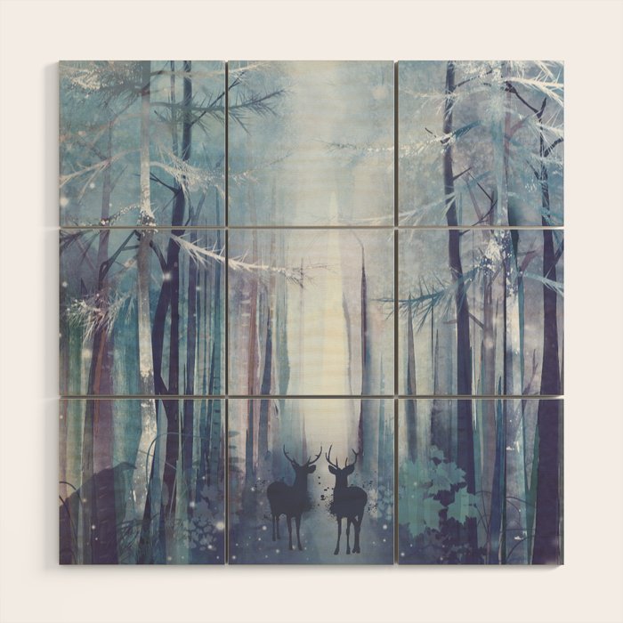 Under the tall forest trees I Wood Wall Art Gallery Image 1