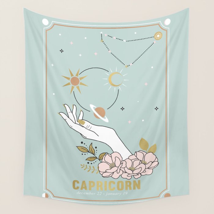Capricorn Zodiac Series Wall Tapestry Gallery Image 1