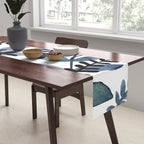 Watercolor branches - indigo Table Runner Gallery Image 2