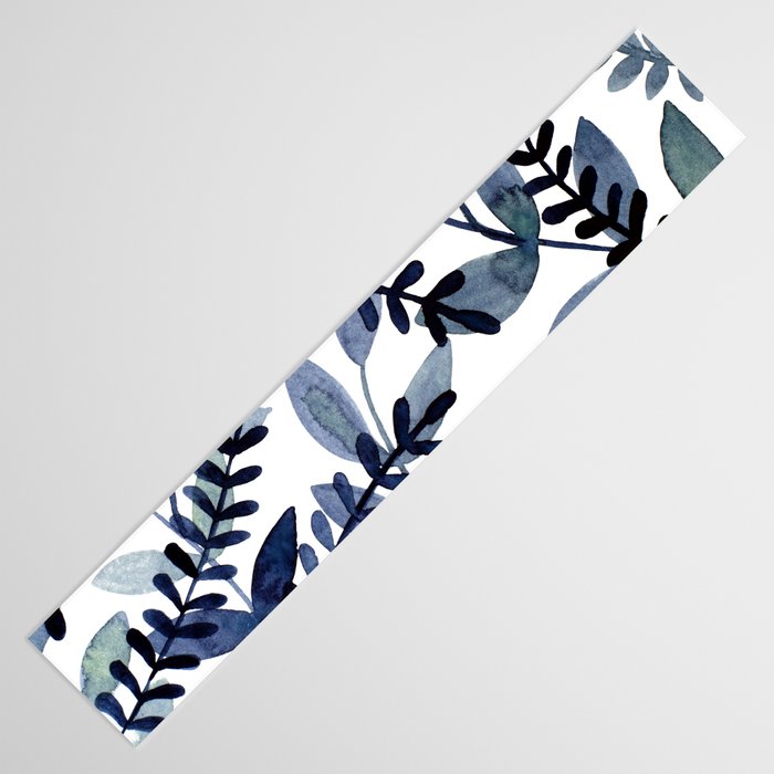 Watercolor branches - indigo Table Runner Gallery Image 3