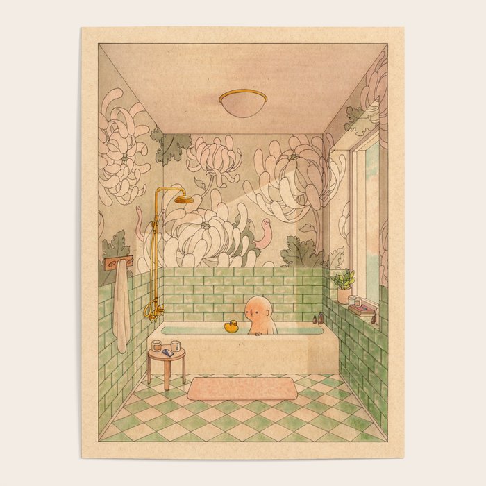 Bath in Green Poster Gallery Image 1