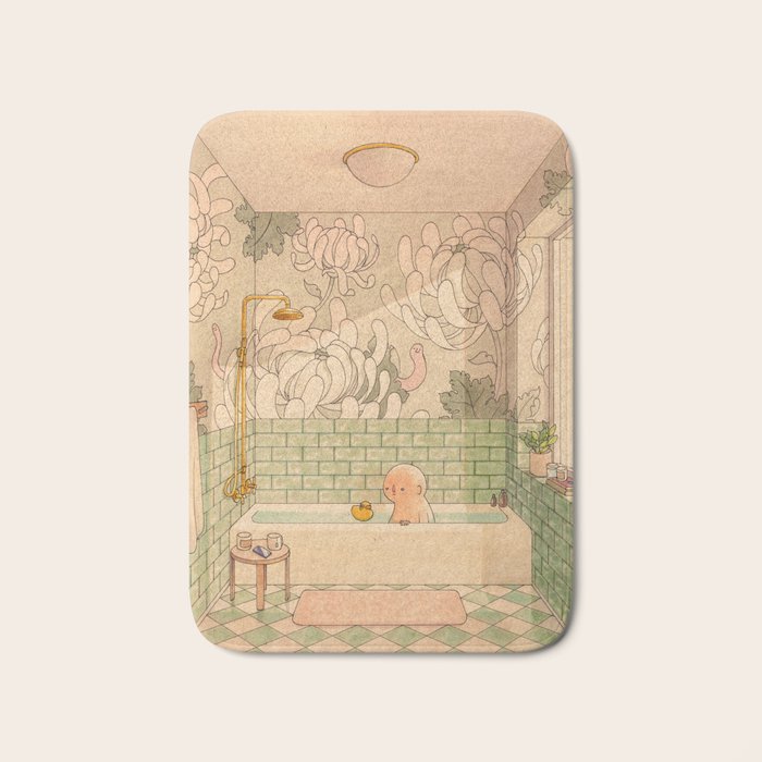 Bath in Green Bath Mat Gallery Image 1