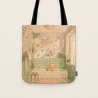 Bath in Green Tote Bag Gallery Image 1