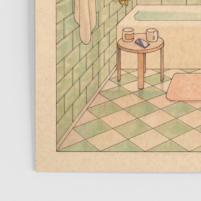 Bath in Green Poster Gallery Image 3