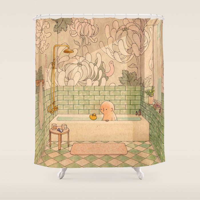 Bath in Green Shower Curtain Gallery Image 1