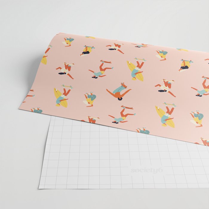 Skateboarding in the 70s Wrapping Paper Gallery Image 2