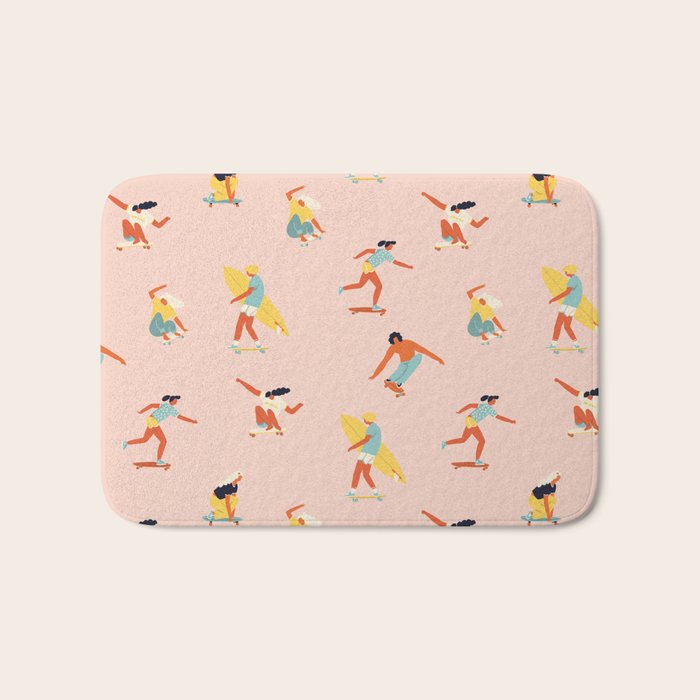 Skateboarding in the 70s Bath Mat Gallery Image 1