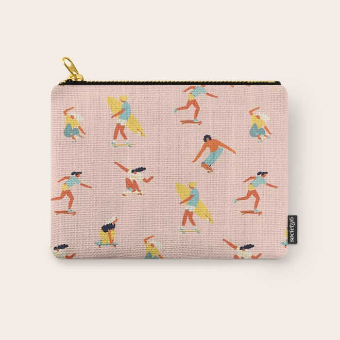 Skateboarding in the 70s Carry All Pouch Gallery Image 1