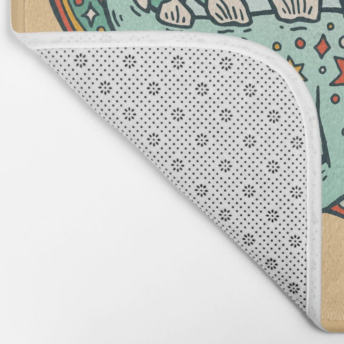 Star Stego | Retro Reptile Palette Bath Mat Gallery Image 2