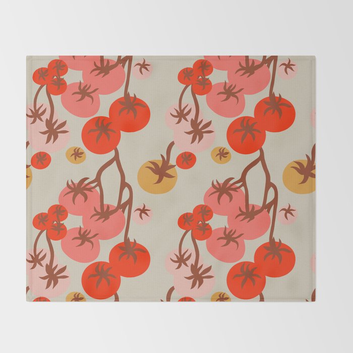 FARMFOLK TOMATO GARDEN Throw Blanket Gallery Image 2