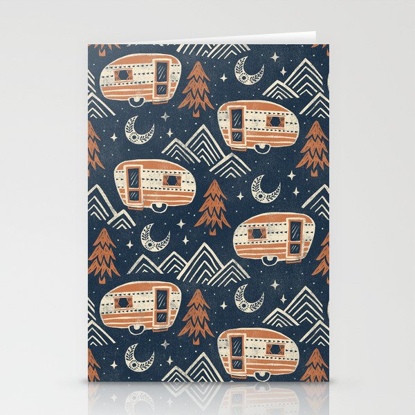 Little Camper - midnight and copper  Stationery Card Gallery Image 1