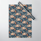 Little Camper - midnight and copper  Wrapping Paper Gallery Image 1