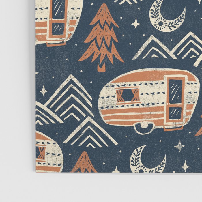 Little Camper - midnight and copper  Poster Gallery Image 3