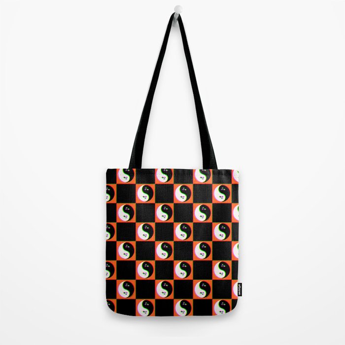 Spooky Yin Yang 3D Print Tote Bag Gallery Image 2