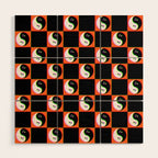 Spooky Yin Yang 3D Print Wood Wall Art Gallery Image 1