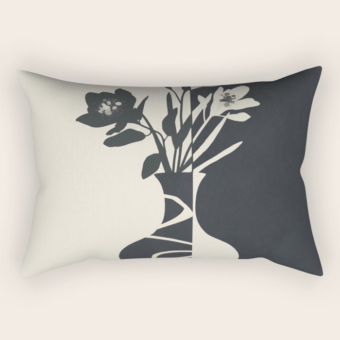Botanical Contrast 2 Rectangular Pillow Gallery Image 1