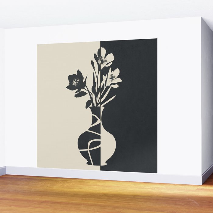 Botanical Contrast 2 Wall Mural Gallery Image 2