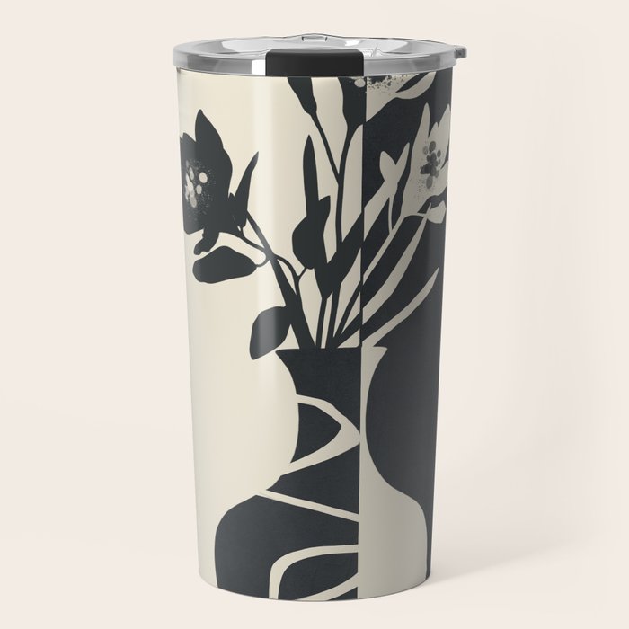 Botanical Contrast 2 Travel Mug Gallery Image 1