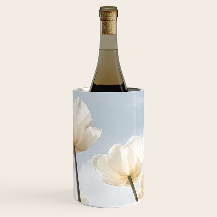 White Tulips In Spring In Holland Photo | Dutch Flowers Art Print |  Europe Travel Photography Wine Chiller Gallery Image 3