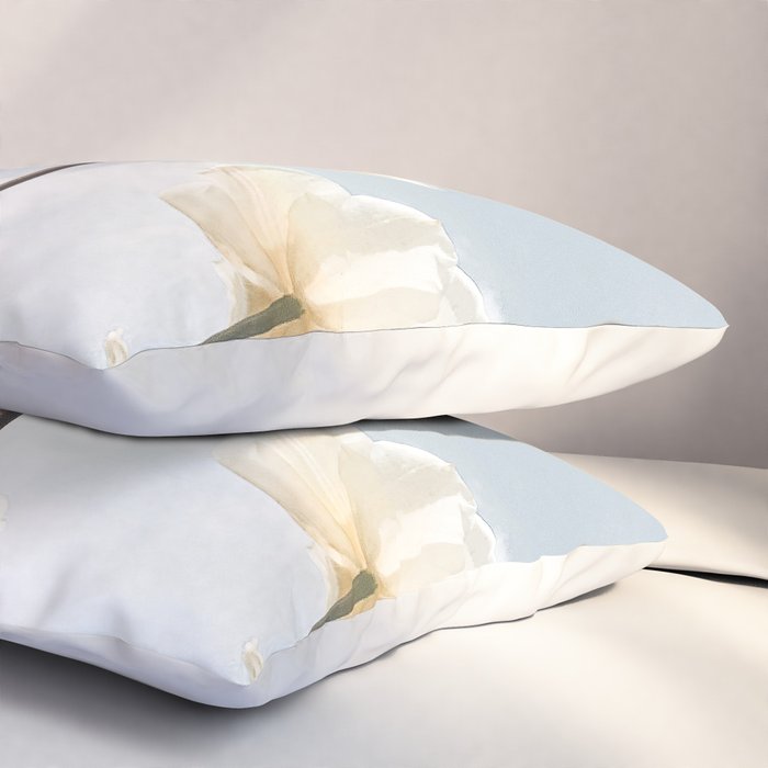 White Tulips In Spring In Holland Photo | Dutch Flowers Art Print |  Europe Travel Photography Pillow Sham Gallery Image 3