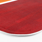 Burnt Red Yellow Ochre Mid Century Modern Abstract Minimalist Rothko Color Field Squares Bath Mat Gallery Image 3