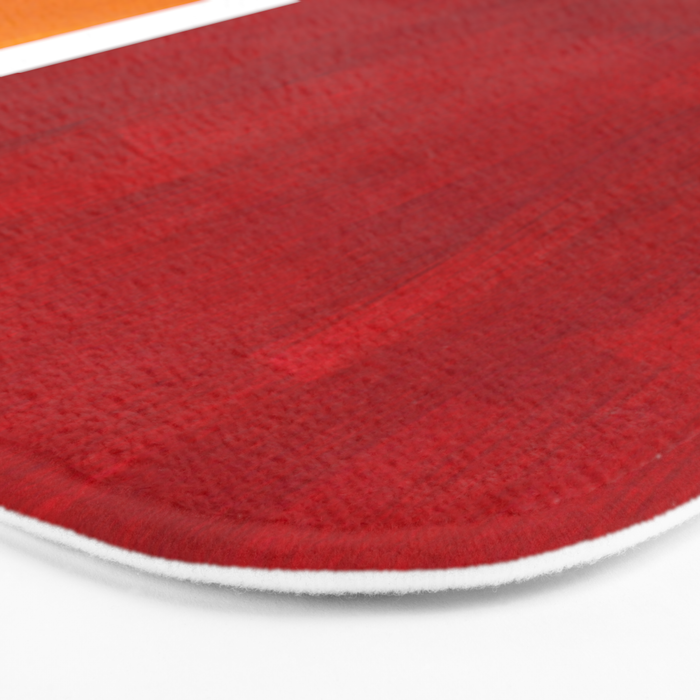 Burnt Red Yellow Ochre Mid Century Modern Abstract Minimalist Rothko Color Field Squares Bath Mat Gallery Image 3