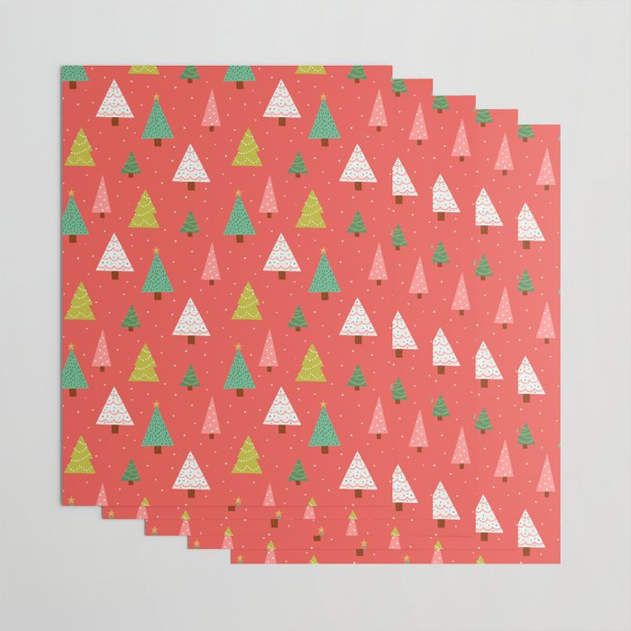Holly Jolly Trees Wrapping Paper Gallery Image 3