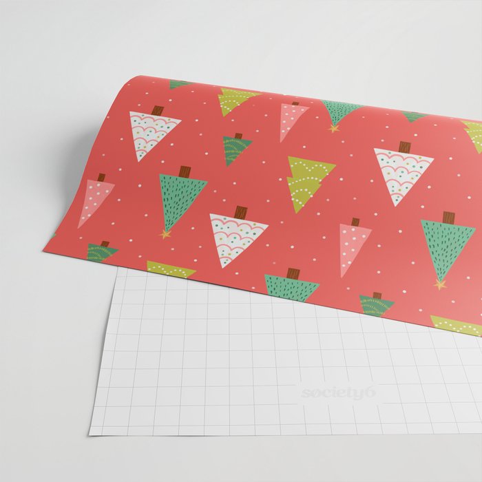 Holly Jolly Trees Wrapping Paper Gallery Image 2