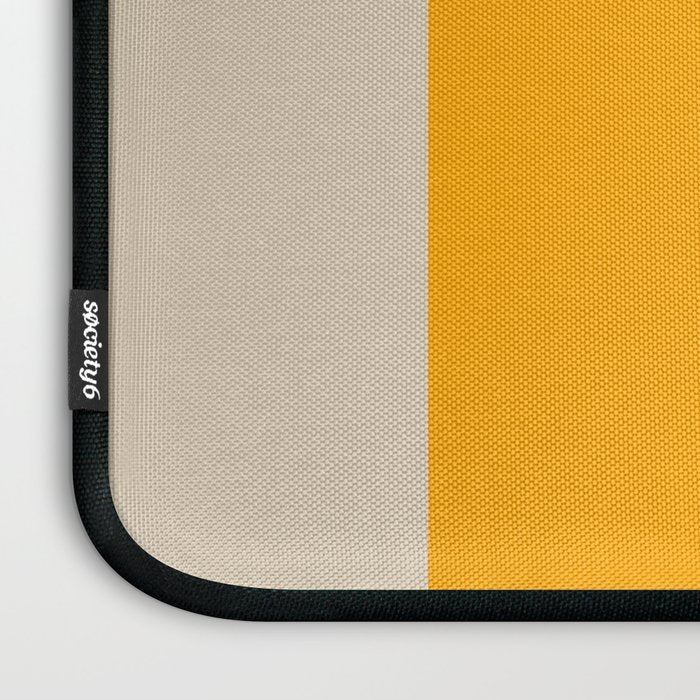 Complementary Blue & Yellow Colorful Geometric Pattern Laptop Sleeve Gallery Image 3