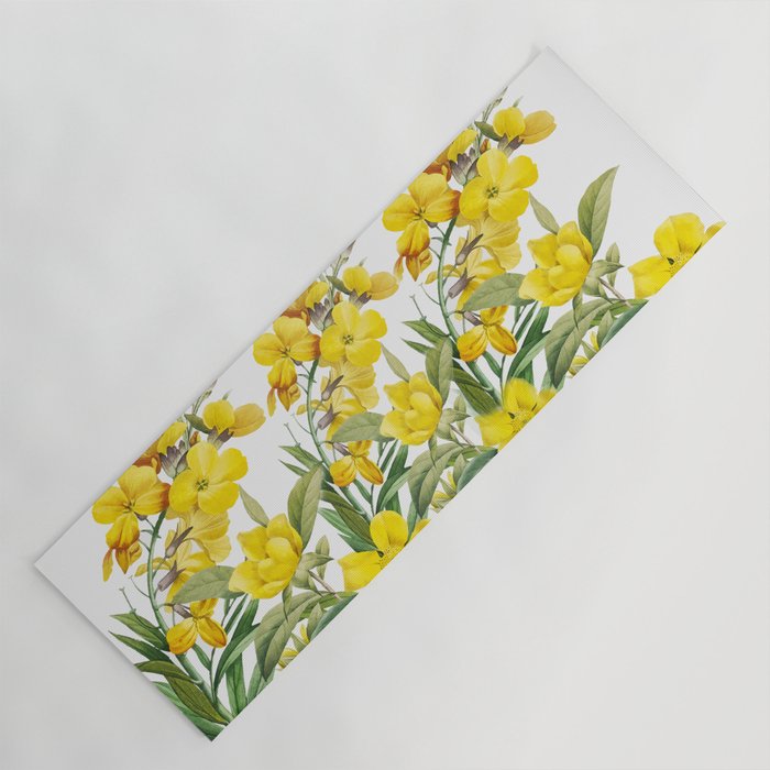 Yellow Flowers Yoga Mat Gallery Image 1