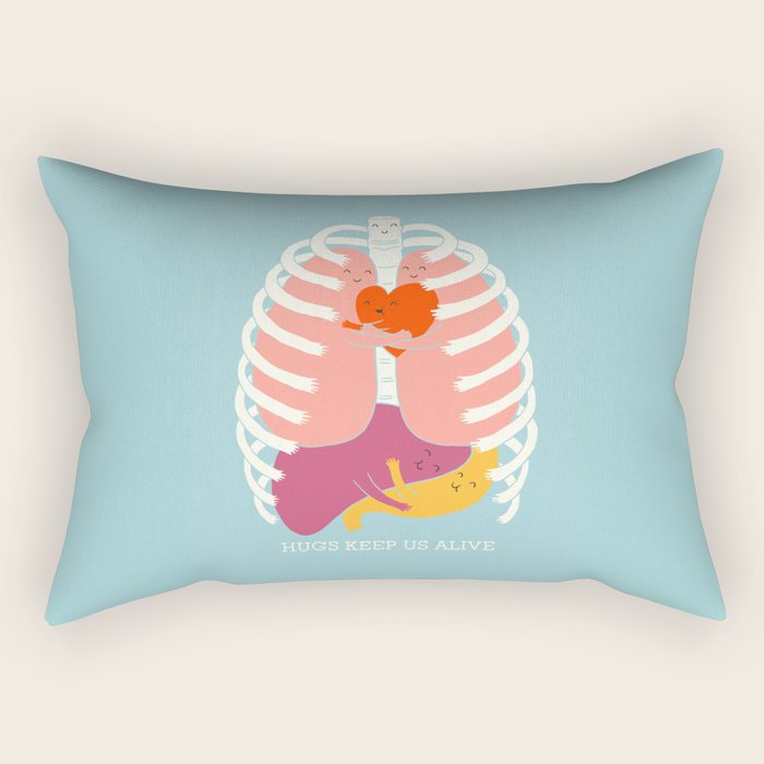 Hugs keep us alive Rectangular Pillow Gallery Image 2