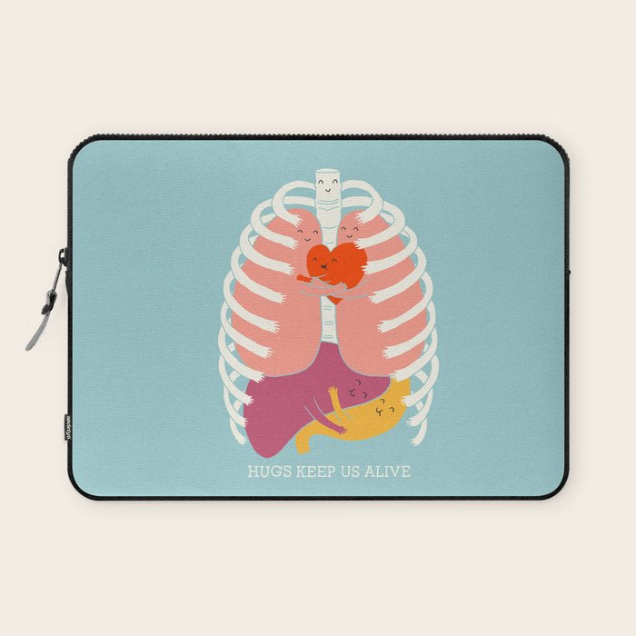 Hugs keep us alive Laptop Sleeve Gallery Image 1