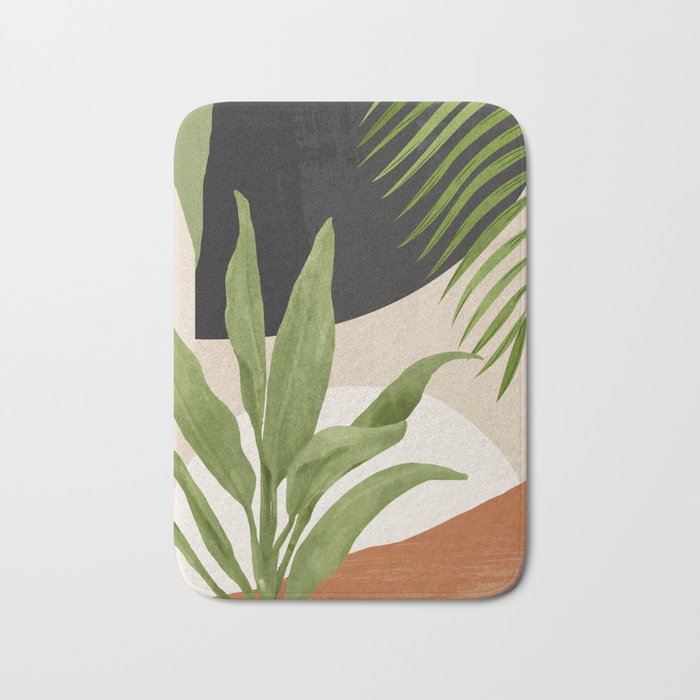 Abstract Art Tropical Leaf 11 Bath Mat Gallery Image 1