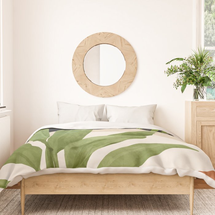 Abstract Art Tropical Leaf 11 Duvet Cover Gallery Image 3