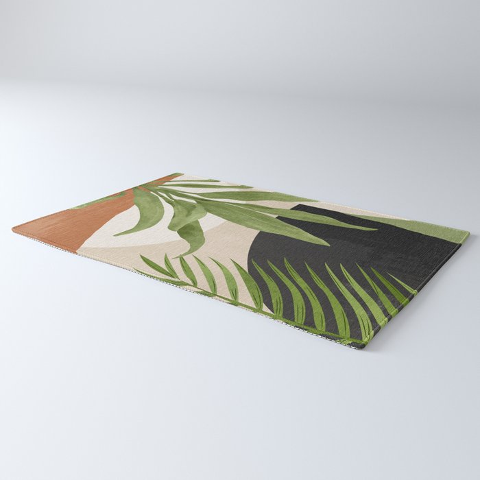Abstract Art Tropical Leaf 11 Rug Gallery Image 3