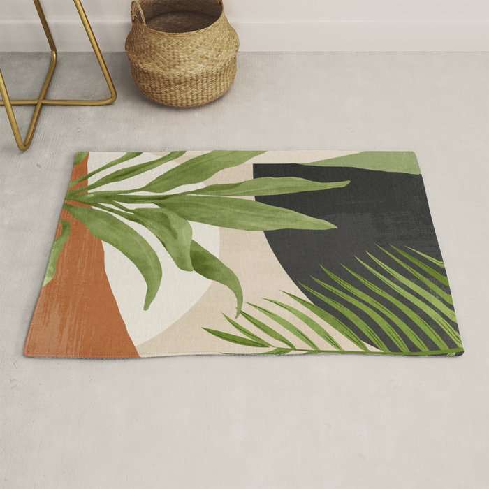 Abstract Art Tropical Leaf 11 Rug Gallery Image 1