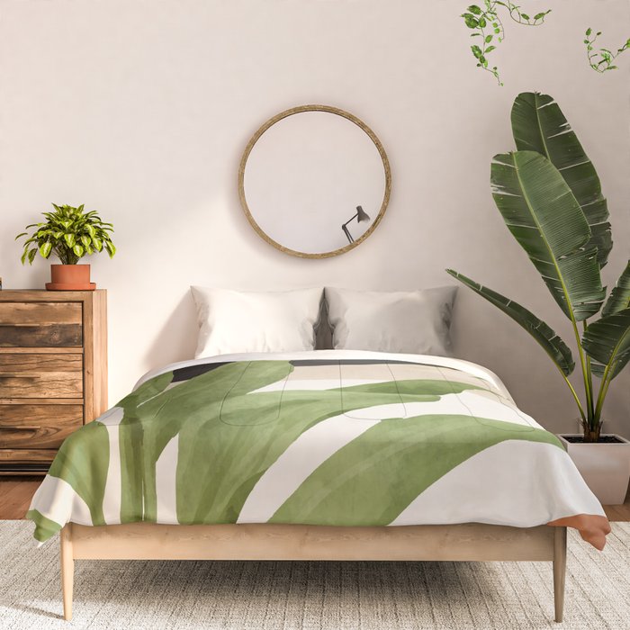Abstract Art Tropical Leaf 11 Comforter Gallery Image 3