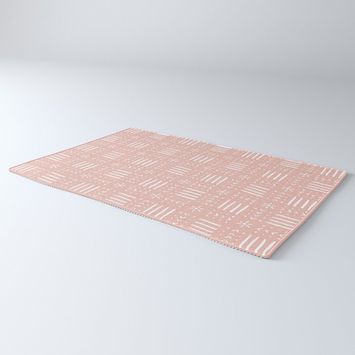 Mudcloth III (Blush Pink) Rug Gallery Image 3