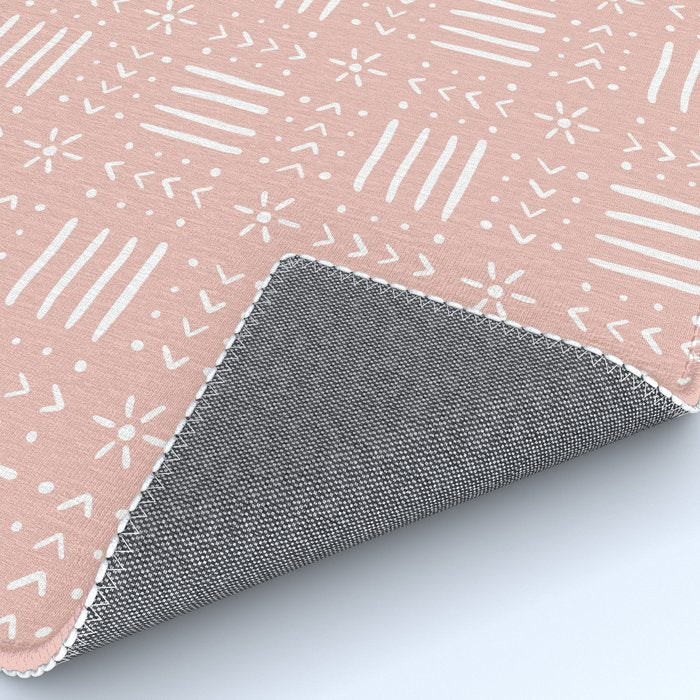 Mudcloth III (Blush Pink) Rug Gallery Image 4