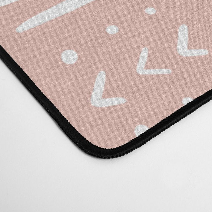 Mudcloth III (Blush Pink) Desk Mat Gallery Image 4