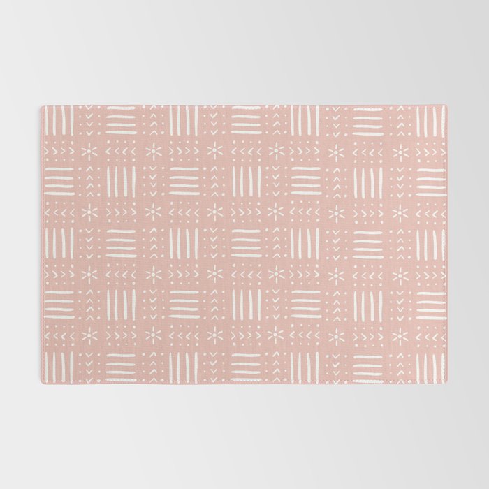 Mudcloth III (Blush Pink) Rug Gallery Image 2