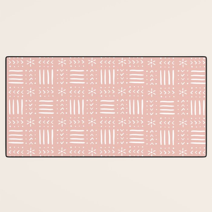 Mudcloth III (Blush Pink) Desk Mat Gallery Image 3
