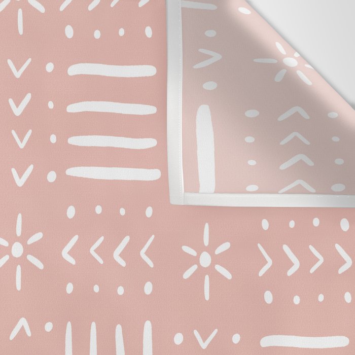 Mudcloth III (Blush Pink) Wall Tapestry Gallery Image 3