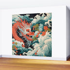 Red Chinese Water Dragon Wall Mural Gallery Image 2