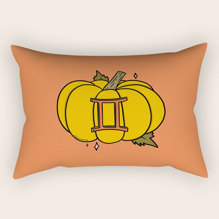 Gemini Pumpkin Rectangular Pillow Gallery Image 1