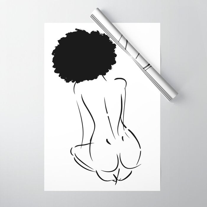 Nude in Black No. 2 Wrapping Paper Gallery Image 1