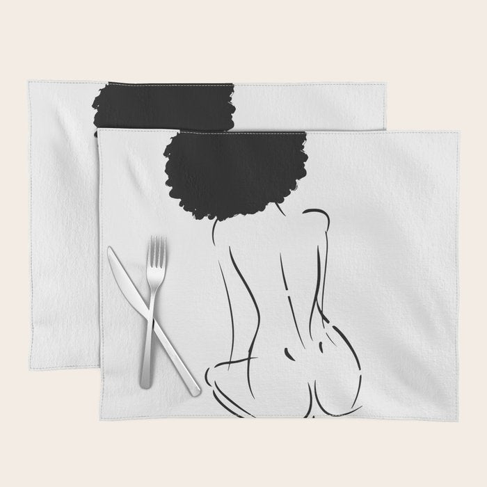 Nude in Black No. 2 Placemat Gallery Image 1